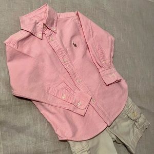 Boys 2T- Ralph Lauren Button Up & Shorts